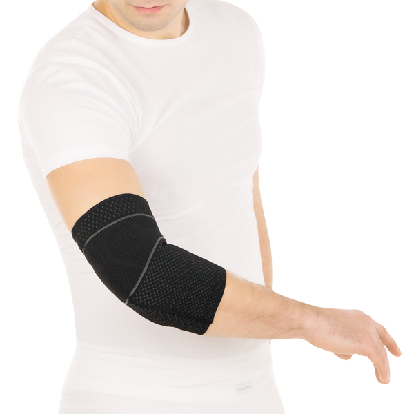 Бандаж на локтевой сустав с силиконовыми вставками, черный Тривес Т-8204