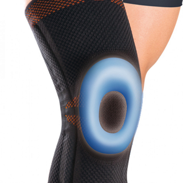 Бандаж коленный динамический с пружинными ребрами жесткости Orliman 9104