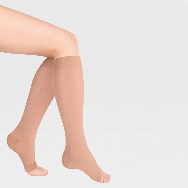 Гольфы компрессионные (открытый носок) 1 класс Idealista ID-210