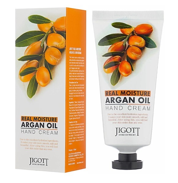 Крем для рук с экстрактом арганы JIGOTT REAL MOISTURE ARGAN OIL HAND CREAM, 100ml