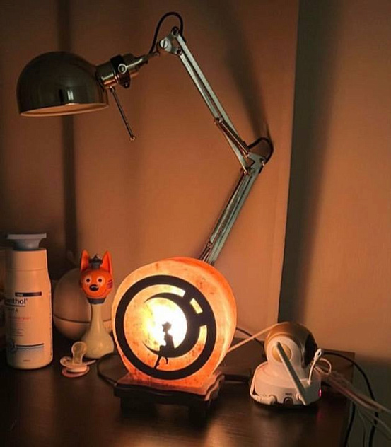 Лампа солевая Wonder Life "КРУГ-6" 3-4 кг "Мальчик на луне"